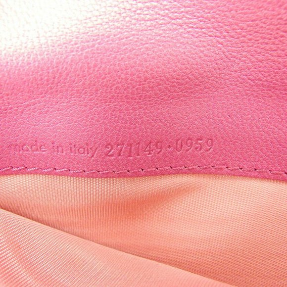 Auth Saint Laurent Long Wallet YSL Logo Pink Leather - Picture 3 of 9